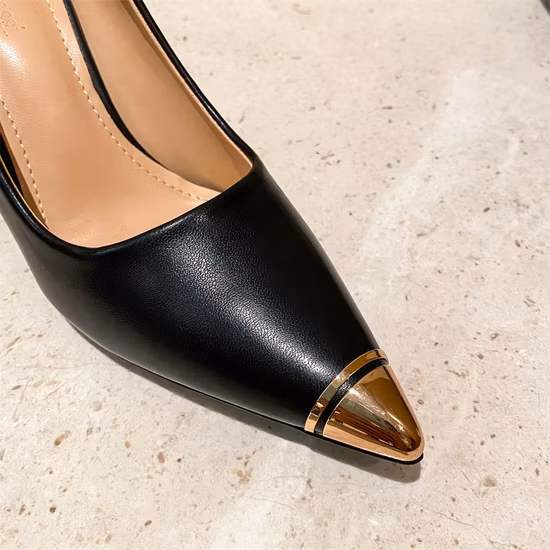 Vestido de festa de salto alto stiletto dedo do pé pontiagudo sapato feminino de casamento
