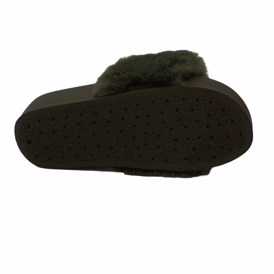 Novas chegadas de fábrica atacado mulheres casa vendas quentes slides de pele peludo fofo para senhoras